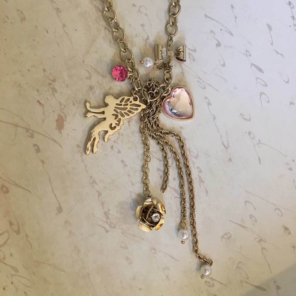 Luv Betsey by Betsey Johnson Gold Charm Lariat
